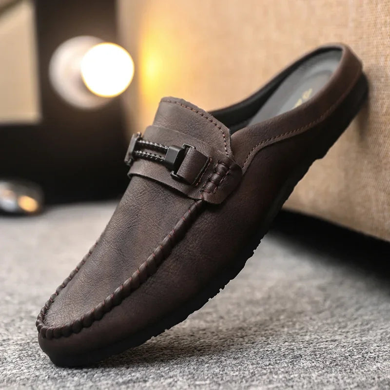 Chausson Cuir Homme