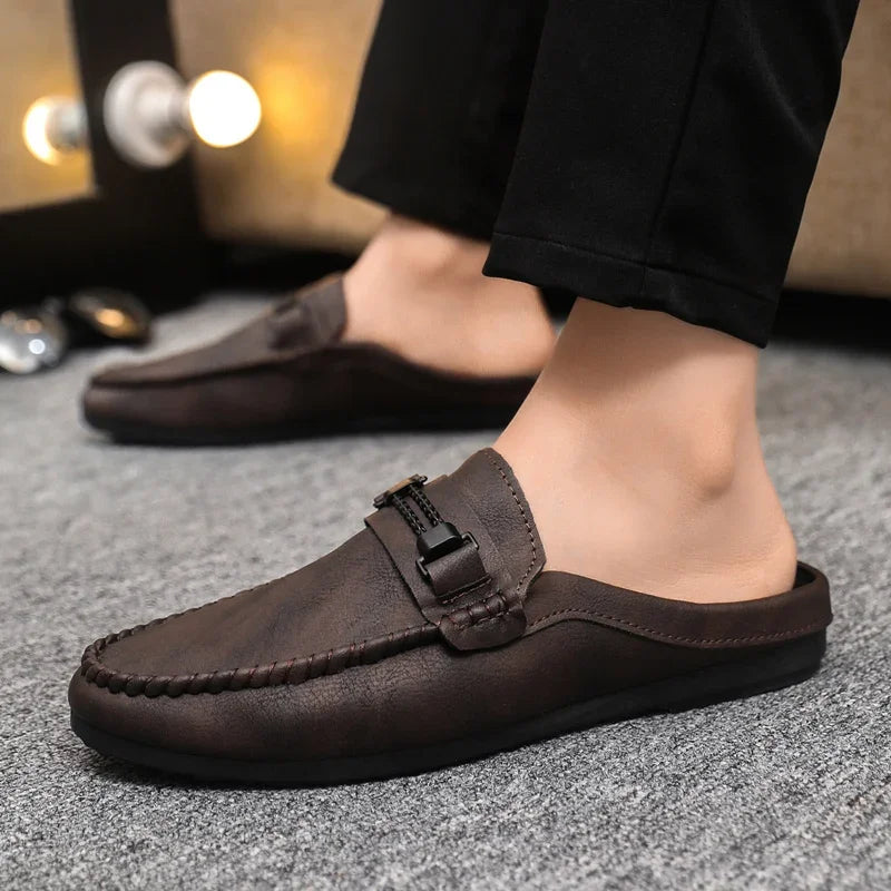 Chausson Cuir Homme