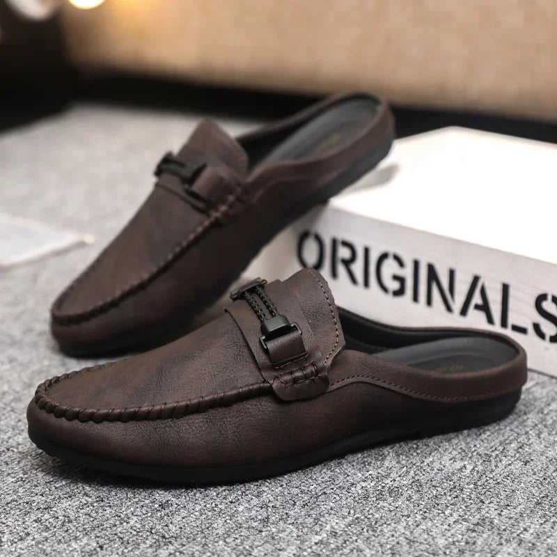Chausson Cuir Homme